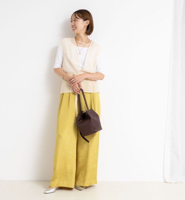 NOLLEY'S「ウォッシャブルクラッシュサテンワイドパンツ」|その他|