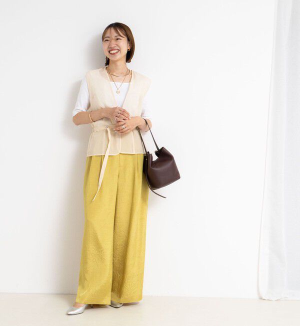 NOLLEY'S「ウォッシャブルクラッシュサテンワイドパンツ」|その他|