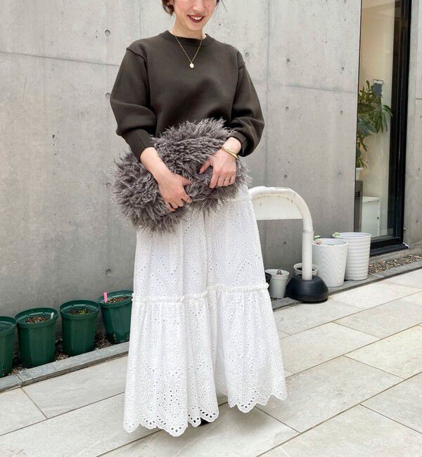 NOLLEY'S「《手洗い可能》スウェット風ニットプルオーバー」|ニット・セーター|