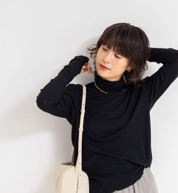 NOLLEY'S「MY STANDARD ウォッシャブルリブタートルネック」|Tシャツ・カットソー|