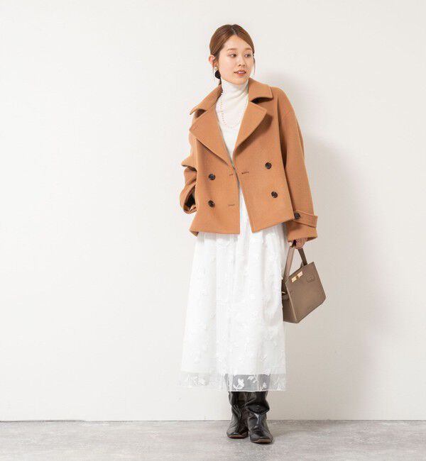 NOLLEY'S「ウォッシャブルチュール刺繍リバーシブルギャザースカート」|フレア|