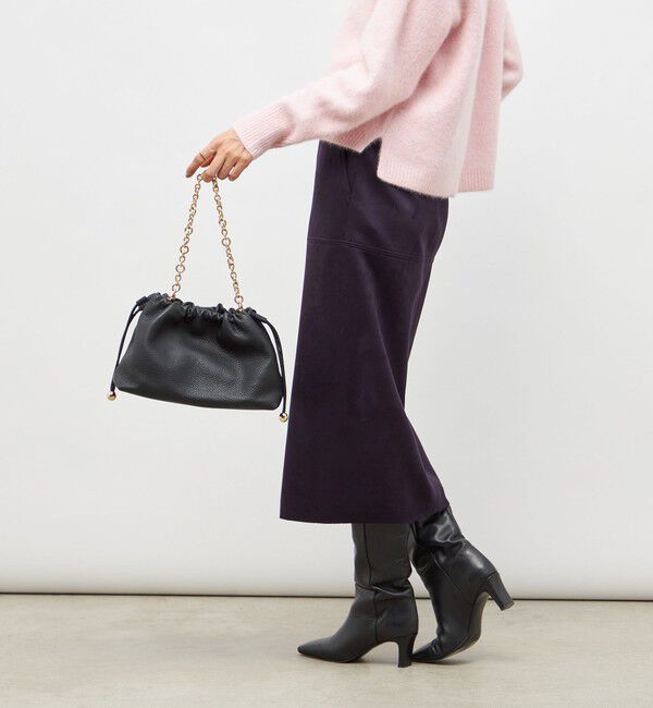 NOLLEY'S「ウォッシャブルストレッチスエード切替タイトスカート」|タイト|