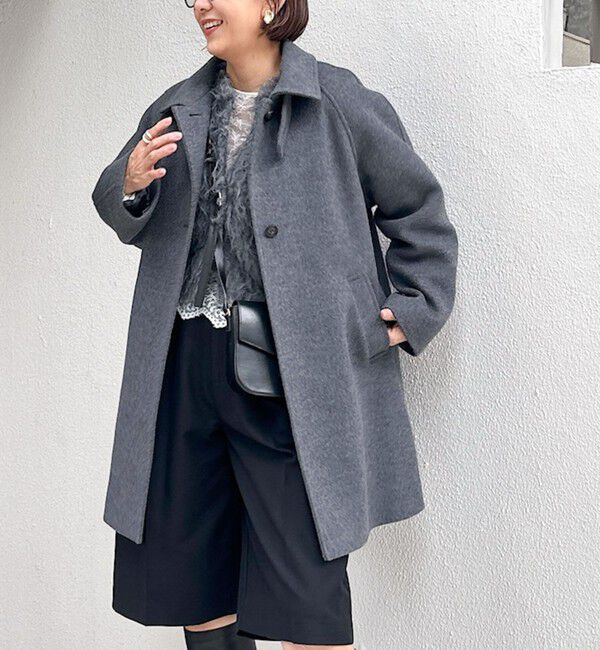 NOLLEY'S sophi「ステンカラー2WAYハーフコート」|ステンカラーコート|