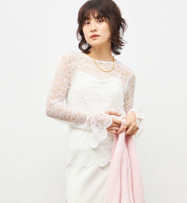 NOLLEY'S sophi「ウォッシャブルラッセルレースＴブラウス」|シャツ・ブラウス|