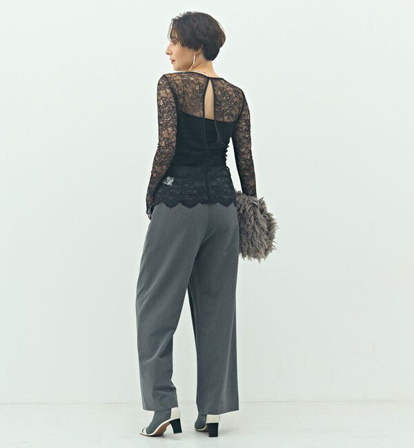 NOLLEY'S sophi「ウォッシャブルラッセルレースＴブラウス」|シャツ・ブラウス|