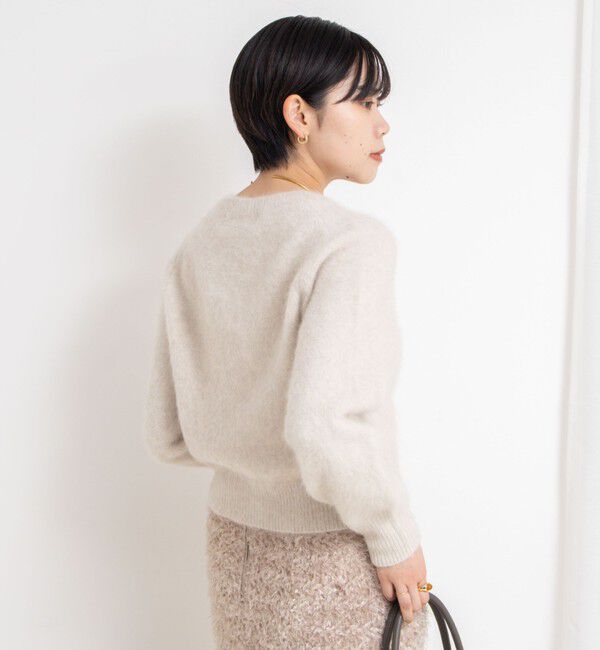 NOLLEY'S sophi「ヘアリーメタル釦クルーネックカーディガン」|カーディガン|