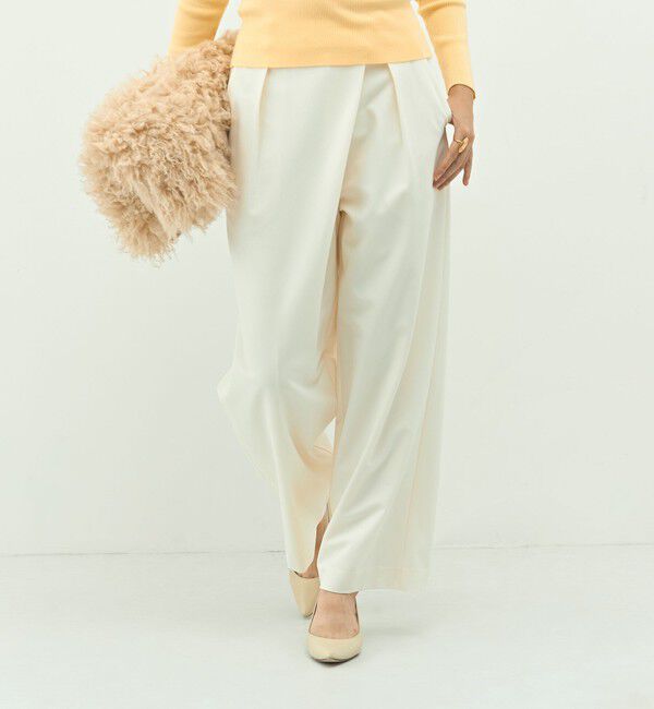 NOLLEY'S sophi「ウォッシャブルピーチツイルラップワイドパンツ」|その他|