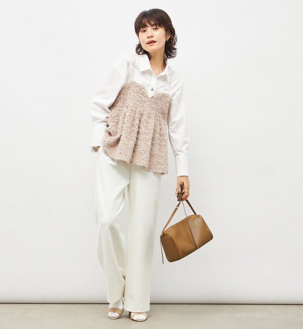 NOLLEY'S sophi「ウォッシャブル両面起毛ヘリンボーン/ストライプセミワイドパンツ」|その他|