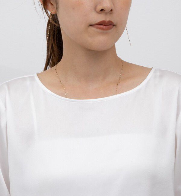 NOLLEY'S「◇【WEB限定】ウォッシャブルリラックスサテン長袖Ｔブラウス」|シャツ・ブラウス|