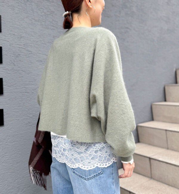 NOLLEY'S「《手洗い可能》ウォッシャブルヘアリーショート丈プルオーバー」|ニット・セーター|イエローグリーン