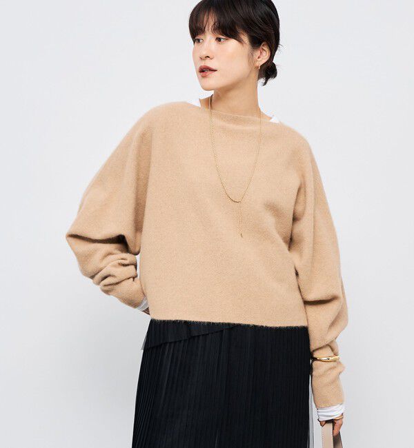 NOLLEY'S「《手洗い可能》ウォッシャブルヘアリーショート丈プルオーバー」|ニット・セーター|