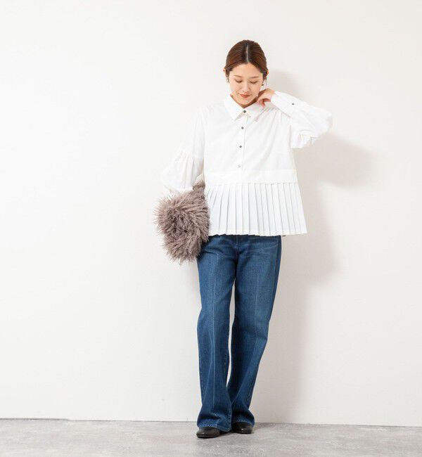 NOLLEY'S「ウォッシャブル切替プリーツブラウス」|シャツ・ブラウス|