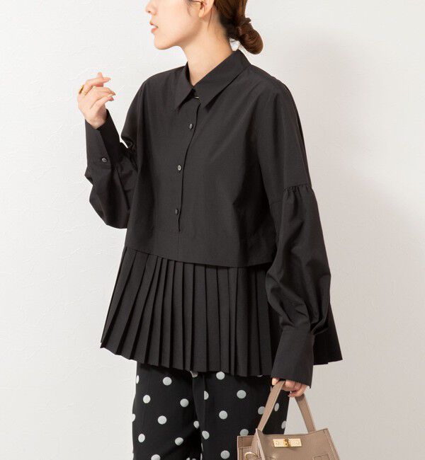 NOLLEY'S「ウォッシャブル切替プリーツブラウス」|シャツ・ブラウス|