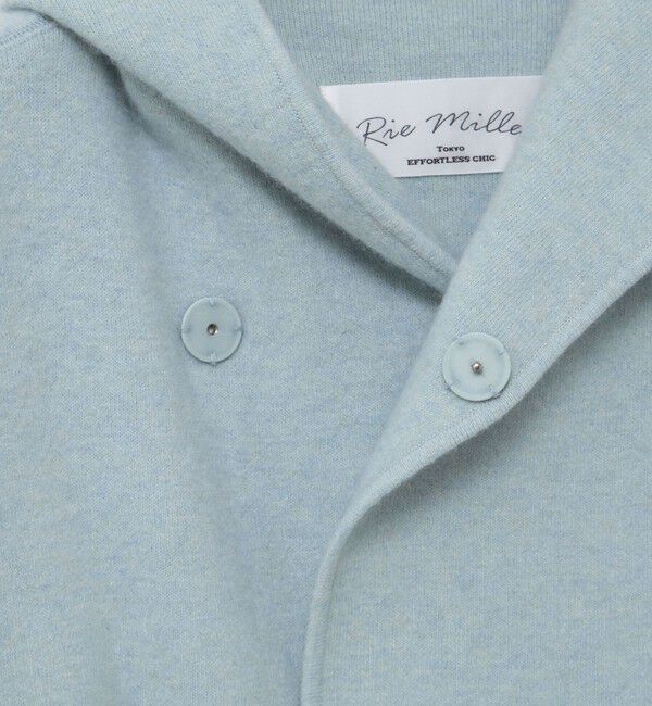 Rie Miller「ハーフ丈フーディー リバー風ニットコート」|その他|