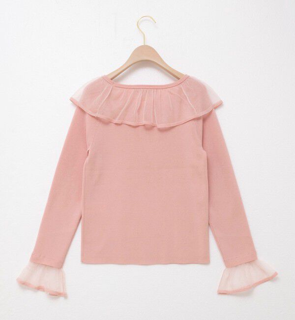 NOLLEY'S sophi「《手洗い可能》シアーフリル総針プルオーバー」|ニット・セーター|