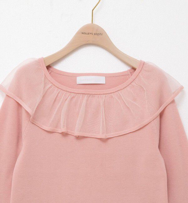 NOLLEY'S sophi「《手洗い可能》シアーフリル総針プルオーバー」|ニット・セーター|