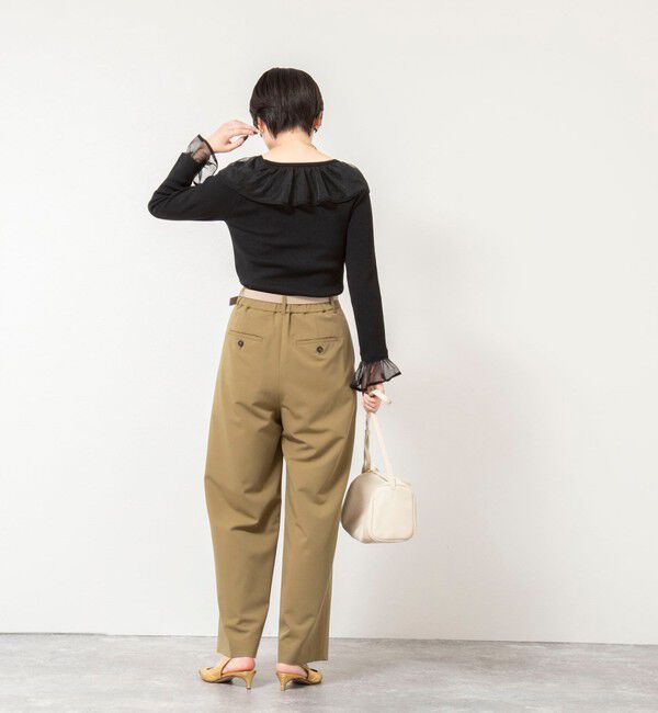 NOLLEY'S sophi「《手洗い可能》シアーフリル総針プルオーバー」|ニット・セーター|