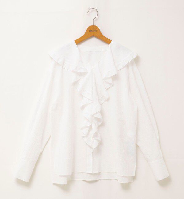NOLLEY'S「ウォッシャブルラッフルカラーブラウス」|シャツ・ブラウス|