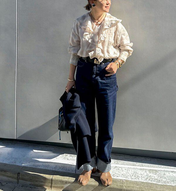 NOLLEY'S「ウォッシャブルラッフルカラーブラウス」|シャツ・ブラウス|