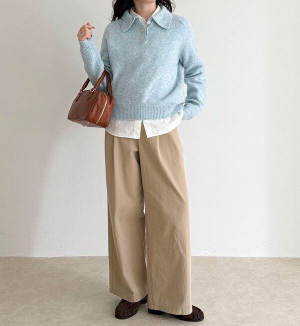 fredy emue「ポロ衿ニットプルオーバー」|ニット・セーター|