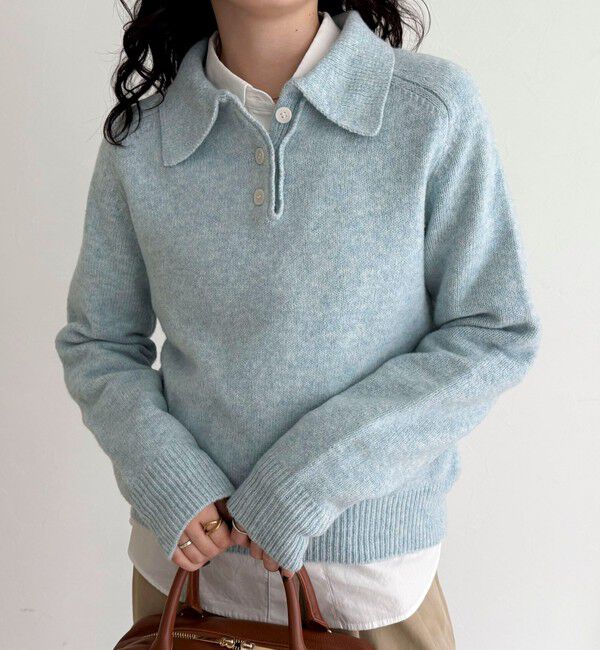 fredy emue「ポロ衿ニットプルオーバー」|ニット・セーター|