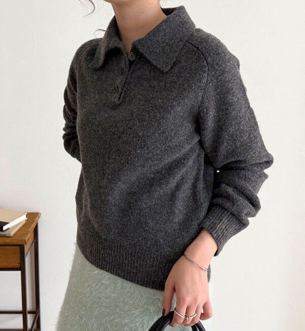 fredy emue「ポロ衿ニットプルオーバー」|ニット・セーター|