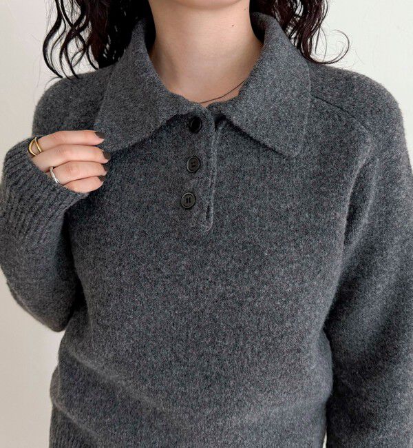 fredy emue「ポロ衿ニットプルオーバー」|ニット・セーター|