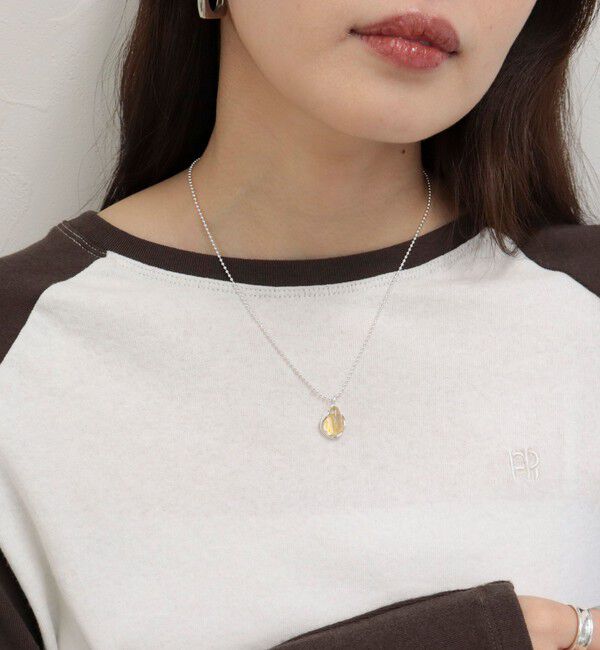 fredy emue「フェイクストーントップネックレス」|ネックレス|ベージュ