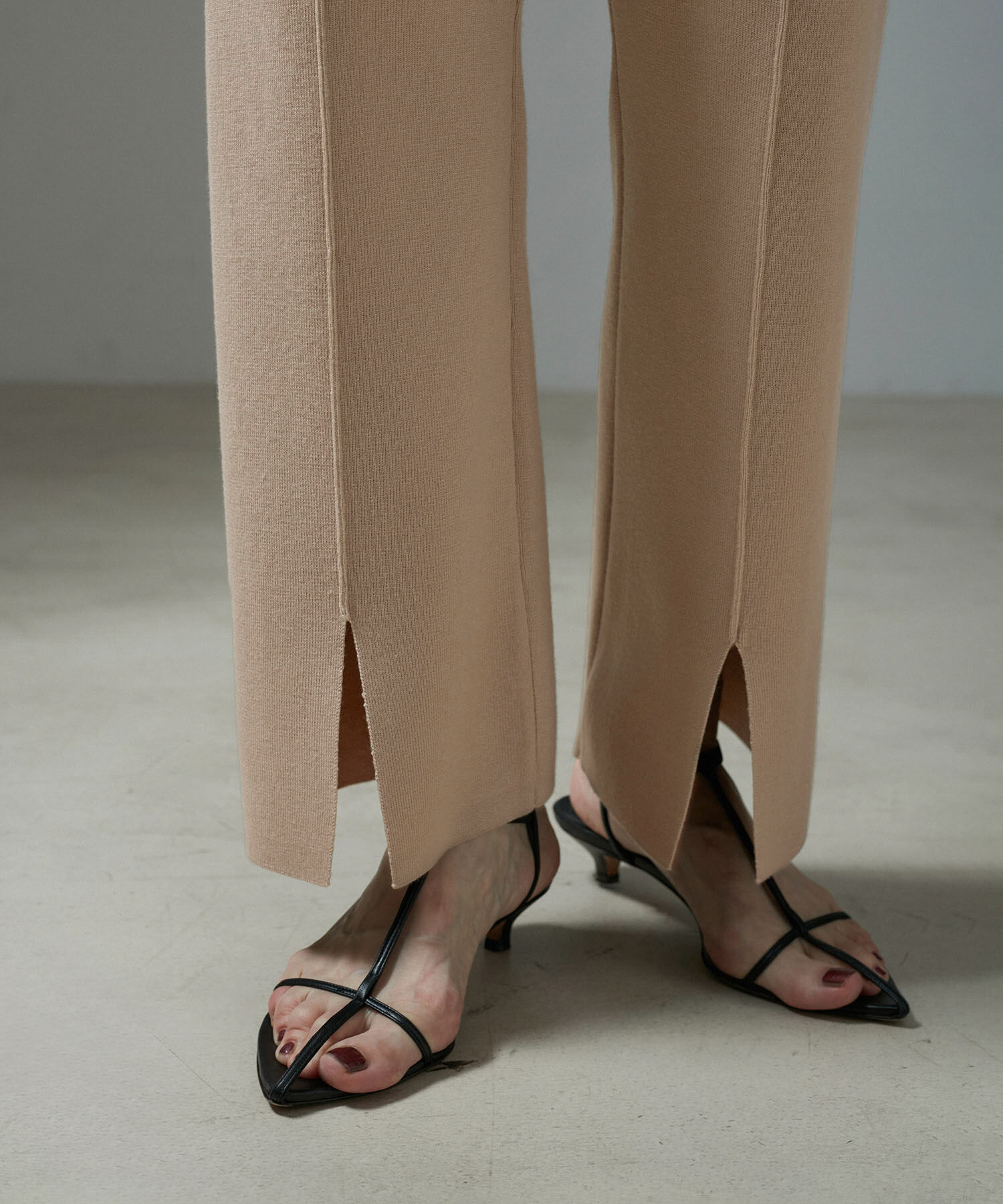 SALON adam et rope'「スウェットライクストレートイージーニットパンツ【セットアップ対応・洗える】」|その他|