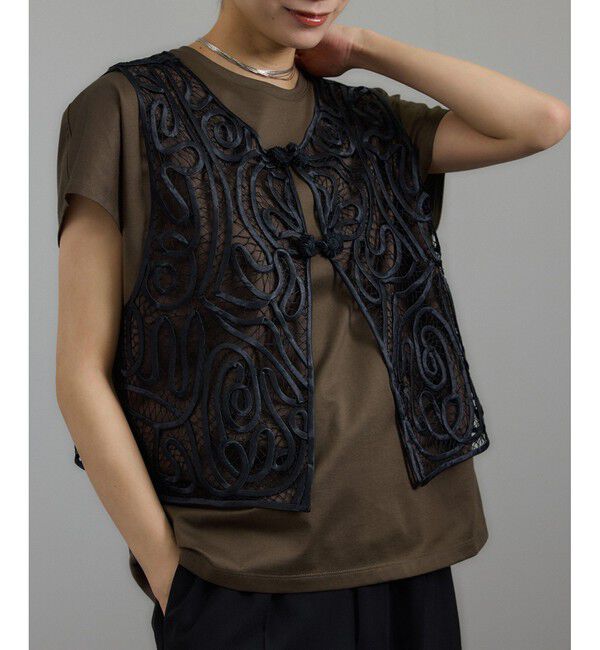 SALON adam et rope'「プリマベールリラックスドルマンスリーブプルオーバー［UVケア・洗濯耐久］」|Tシャツ・カットソー|