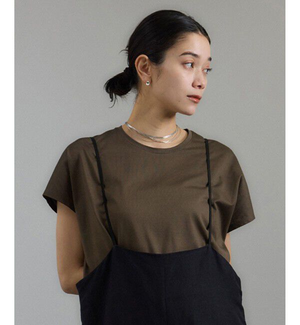 SALON adam et rope'「プリマベールリラックスドルマンスリーブプルオーバー［UVケア・洗濯耐久］」|Tシャツ・カットソー|ブラウン系(22)
