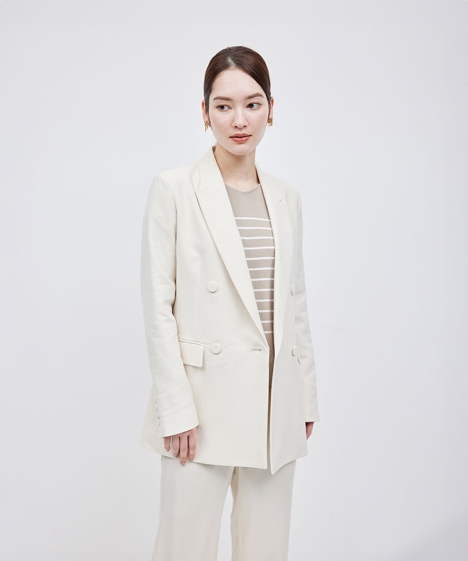 ROPE「ヘビーリネン ダブルジャケット」|テーラードジャケット|