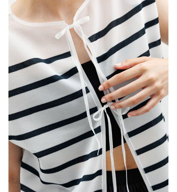 ROPE「シャイニー2WAYリボンブラウス/洗える」|シャツ・ブラウス|