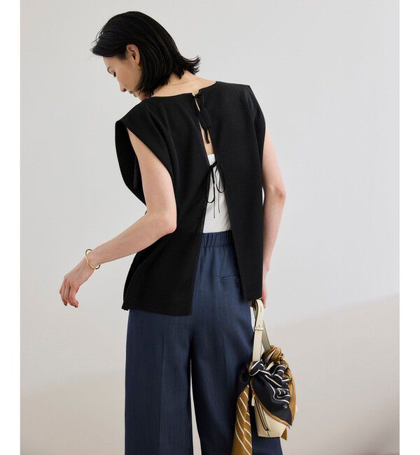 ROPE「シャイニー2WAYリボンブラウス/洗える」|シャツ・ブラウス|