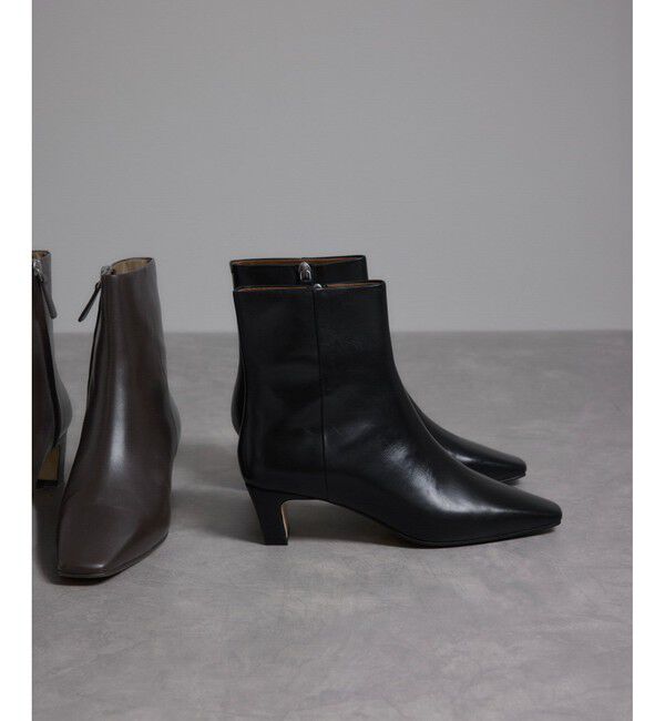 ROPE「イタリアンレザーショートブーツ」|ロングブーツ|ブラック(01)