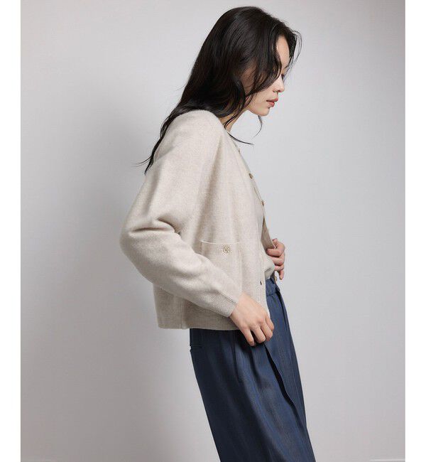 ROPE「【一部WEB限定】ウールカシミヤ ブレンドニットカーディガン/イージーケア」|カーディガン|