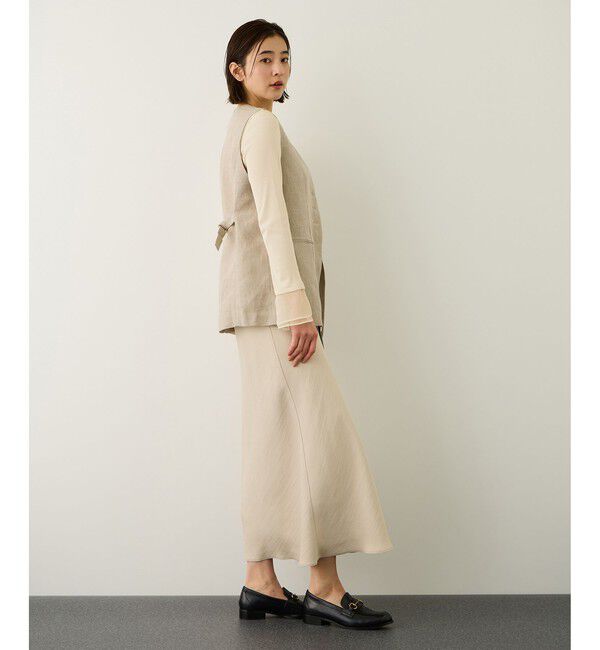 ROPE「シアーフレア袖ドッキングカットソー/イージーケア」|Tシャツ・カットソー|