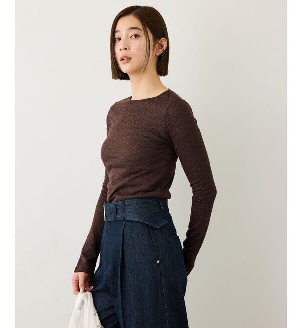 ROPE「コットンシアーロングスリーブカットソー/イージーケア」|Tシャツ・カットソー|