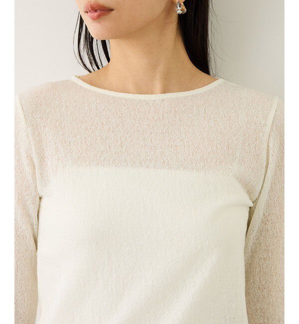 ROPE「コットンシアーロングスリーブカットソー/イージーケア」|Tシャツ・カットソー|