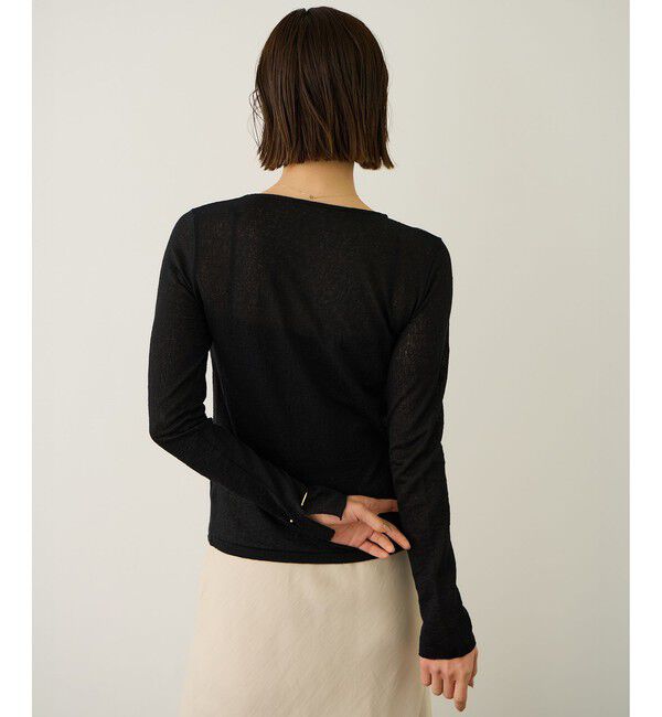 ROPE「コットンシアーロングスリーブカットソー/イージーケア」|Tシャツ・カットソー|