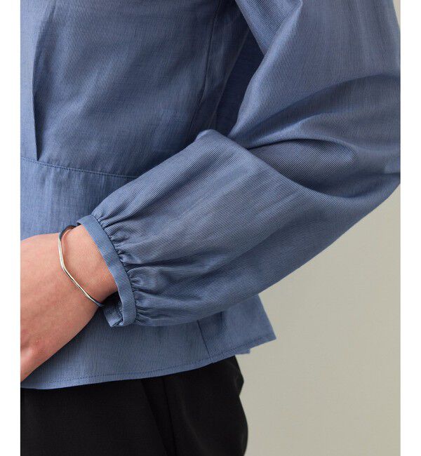ROPE「カールマイヤーウエストタックペプラムブラウス/イージーケア」|シャツ・ブラウス|