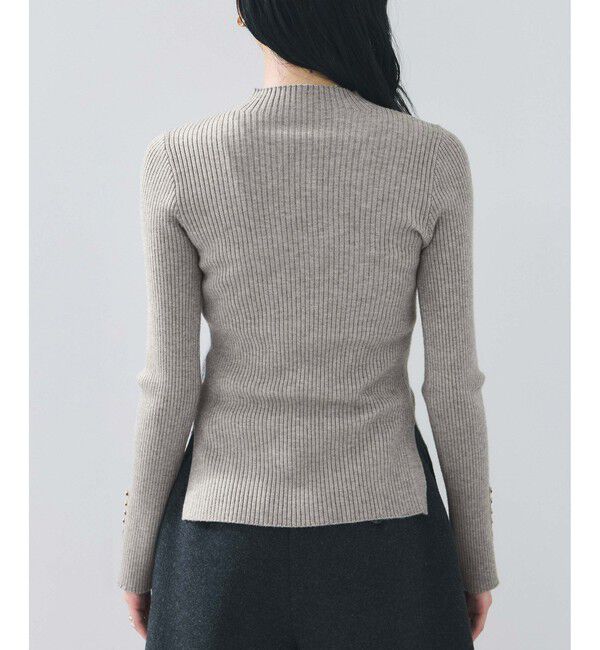 VIS「【美得】スリーブ釦アクセントリブニット/WEB限定FSサイズ・静電気防止」|ニット・セーター|