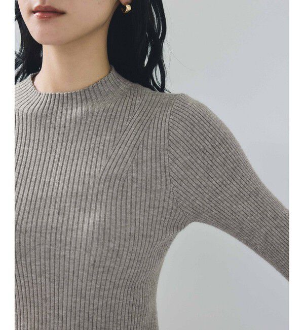 VIS「【美得】スリーブ釦アクセントリブニット/WEB限定FSサイズ・静電気防止」|ニット・セーター|