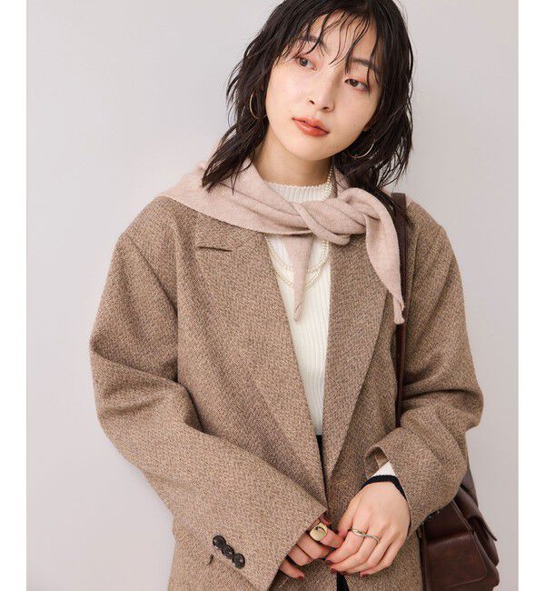 VIS「【美得】スリーブ釦アクセントリブニット/WEB限定FSサイズ・静電気防止」|ニット・セーター|