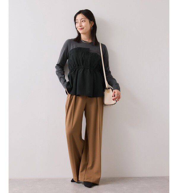 VIS「【WEB限定】ビスチェドッキングペプラムロングスリーブTシャツ」|Tシャツ・カットソー|