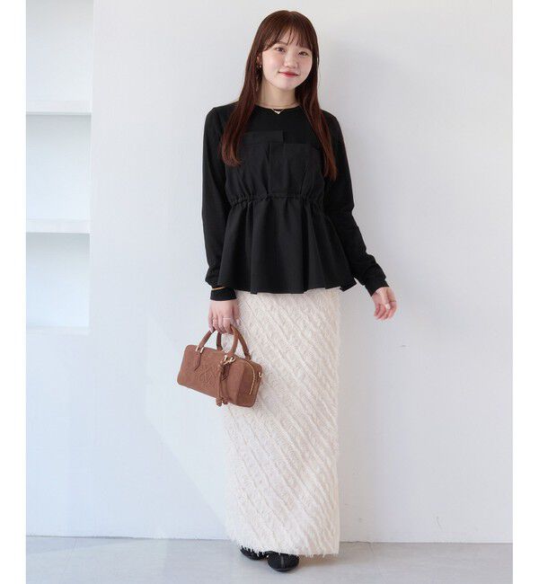 VIS「【WEB限定】ビスチェドッキングペプラムロングスリーブTシャツ」|Tシャツ・カットソー|