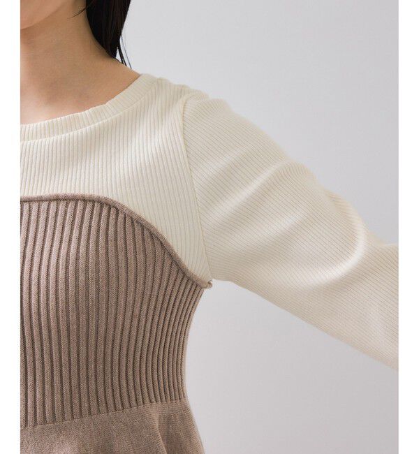 VIS「ペプラムニットドッキングプルオーバー」|ニット・セーター|