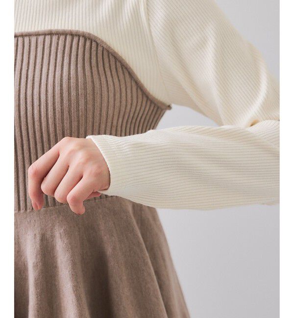 VIS「ペプラムニットドッキングプルオーバー」|ニット・セーター|