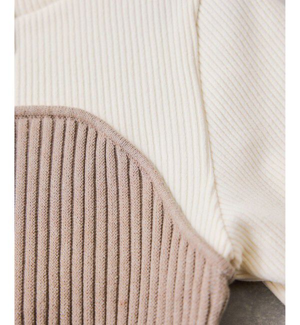 VIS「ペプラムニットドッキングプルオーバー」|ニット・セーター|