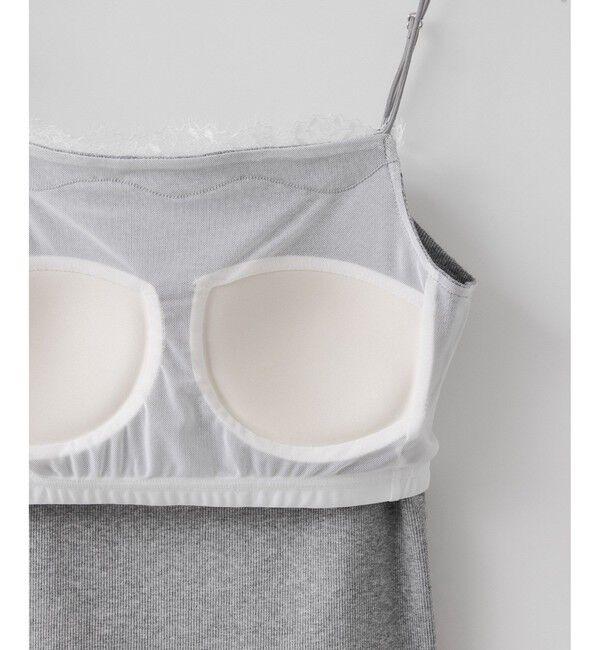 VIS「カップ付きレーステレコキャミソール」|キャミソール|